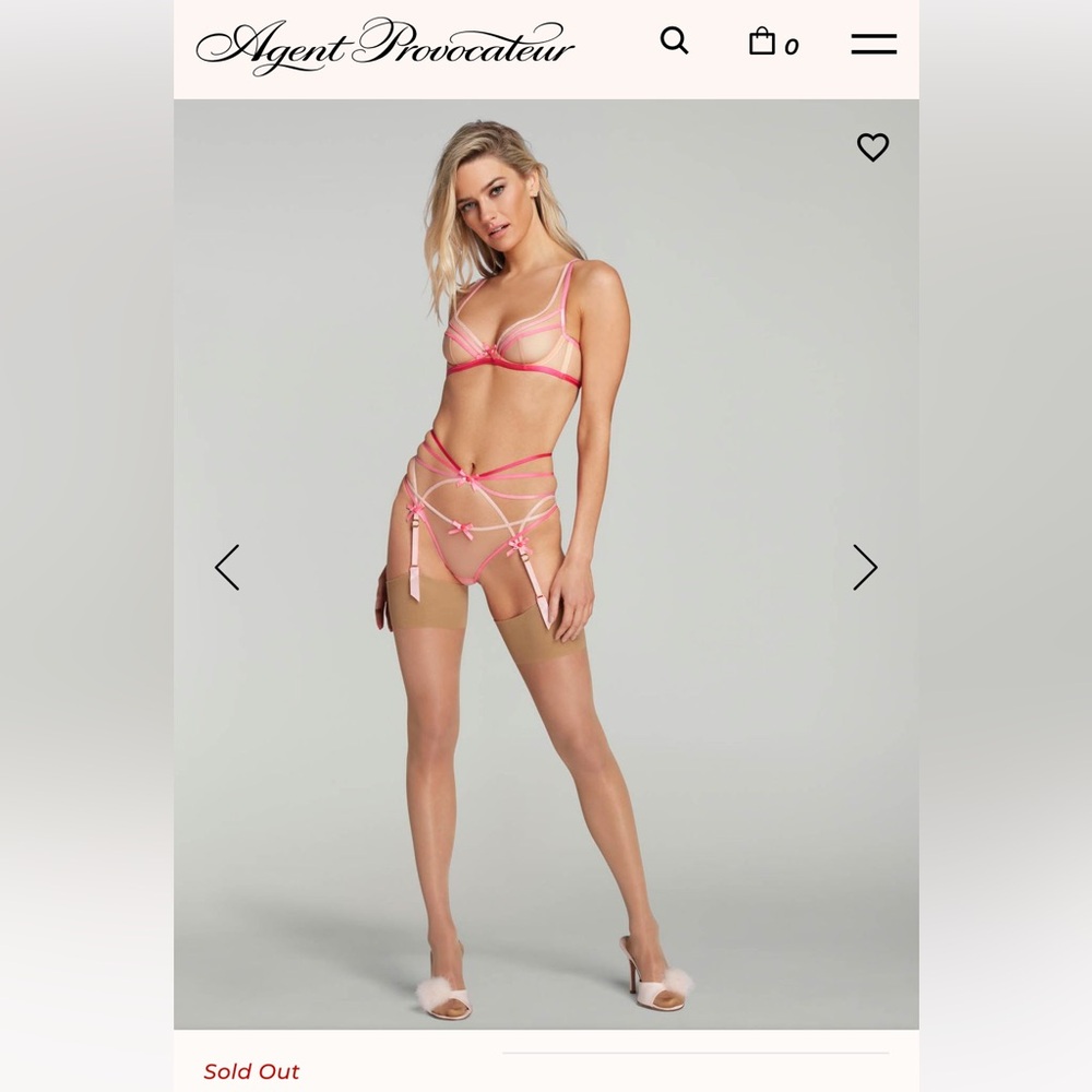 Agent Provocateur Candie Suspender size 3 BNWT